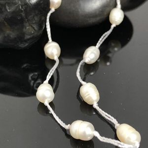 PEARLS ON A CORD NECKLACE.16". NEW!